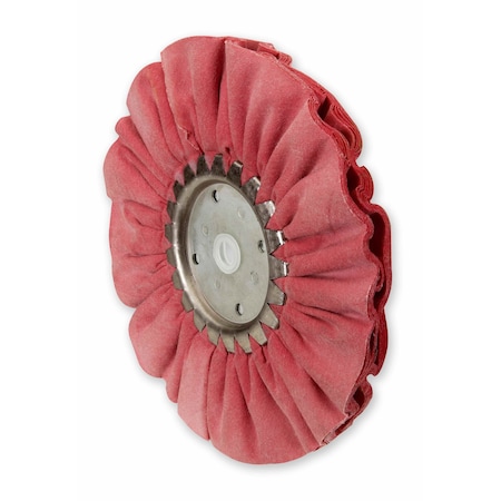 Roadmaster 6in Red Airway Buffing Wheel 12-ply; 5/8in and 1/2in Arbor 8015-6